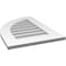 Ekena Millwork Quarter Round Top Left Surface Mount PVC Gable Vent w/ 3-1/2"W x 1"P Standard Frame, 18"W x 26"H GVPQL18X2601SN - alternate 4